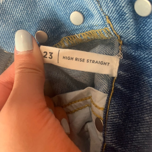 Pacsun High Rise Straight Two Toned Jeans - Picture 3 of 5